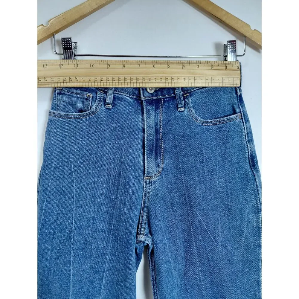 Hollister Cotton Blend Colorblock Mom Stretch Jeans Women Size W23 L25
